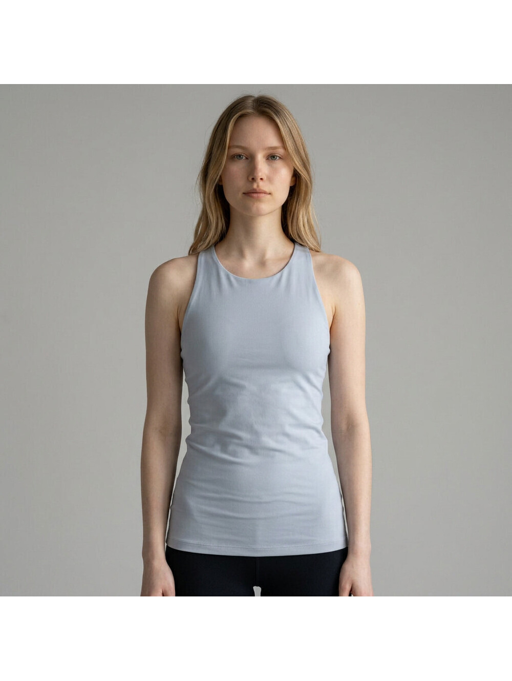 Jockey Activewear Tank Women XS Blue Sleeveless Racerback Lined Gym Running